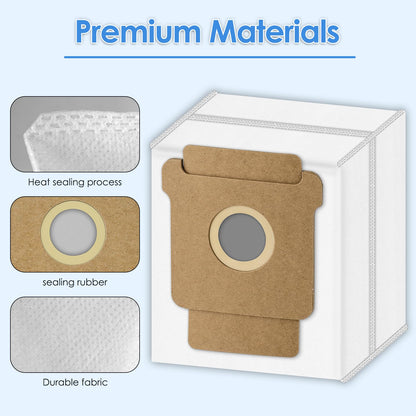 (12 Pack) Roomba 104 Replacement Dust Bags for iRobot Roomba 104,105 Vac,105 Combo,Plus 405 Combo,Plus 505 Combo,Max 705 Vac,Vacuum 2 Essential Q0520 Vacuum Bags, Disposal Bag Accessories