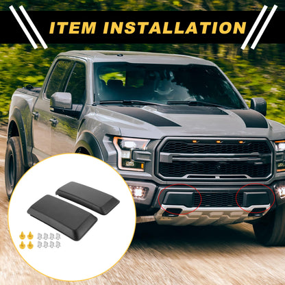 REPAIROCK Front Bumper Pads for Ford F-150 2018-2020 Front Left Right Bumper Guards Insert Pads Caps Plastic Black 1 Pair