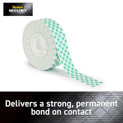 Scotch Indoor Mounting Tape, Double Sided Foam Tape, 1 in x 125 in (2.54 cm x 3.17 m)