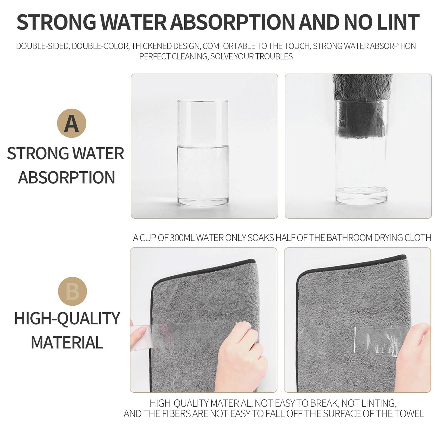 Shiny Wipes Towel for Shower, Shiny Wipes Cloth, Shower Cleaning Cloths for Car Detailing, Kitchen, Window Cleaning Cloth (3, 40 * 40cm)