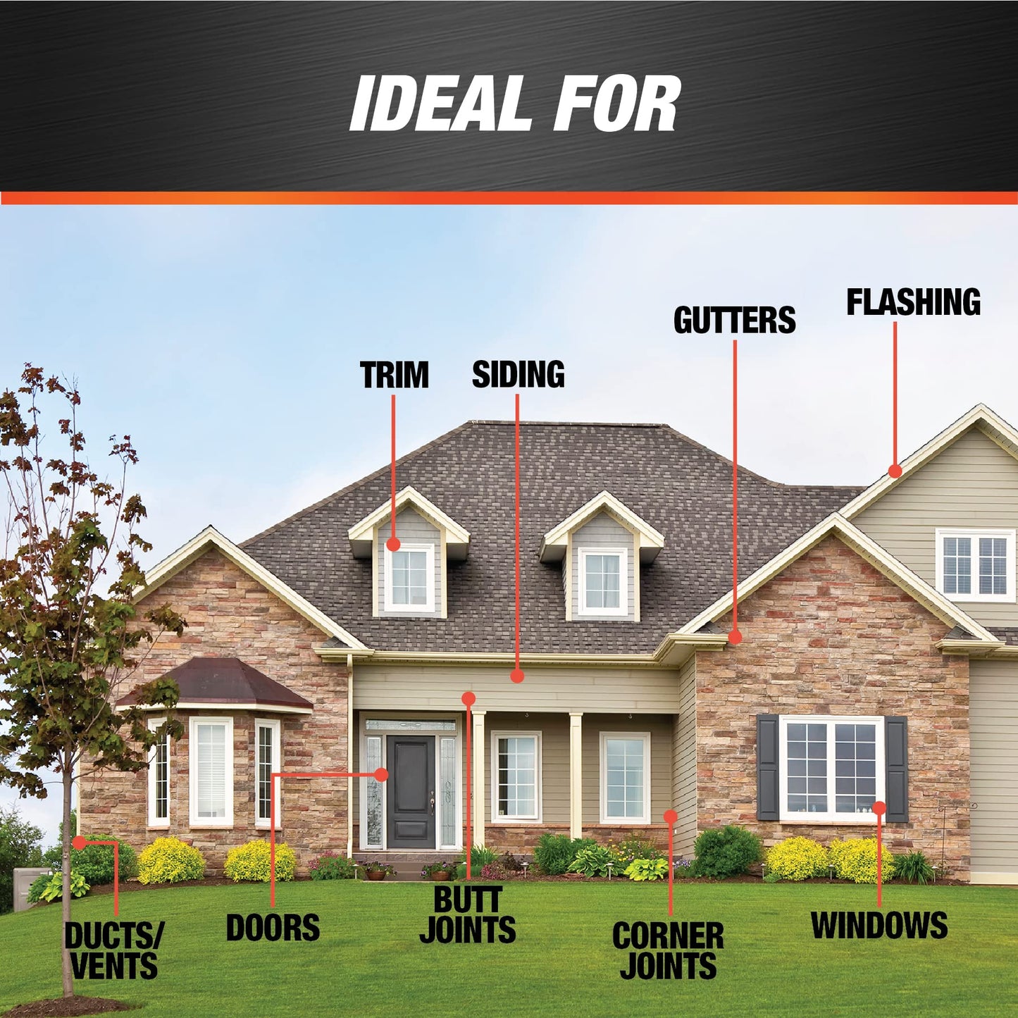 DAP AMP All Weather Window, Door and Siding Sealant, Clear, 9 Oz (7079800761)