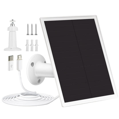 Solar Panel for Security Camera Outdoor, Solar Panel Charger for Rechargeable Battary Powered Surveillance Camera, IP65 Waterproof,13ft Cable，360°Adjustable Mounting (1)