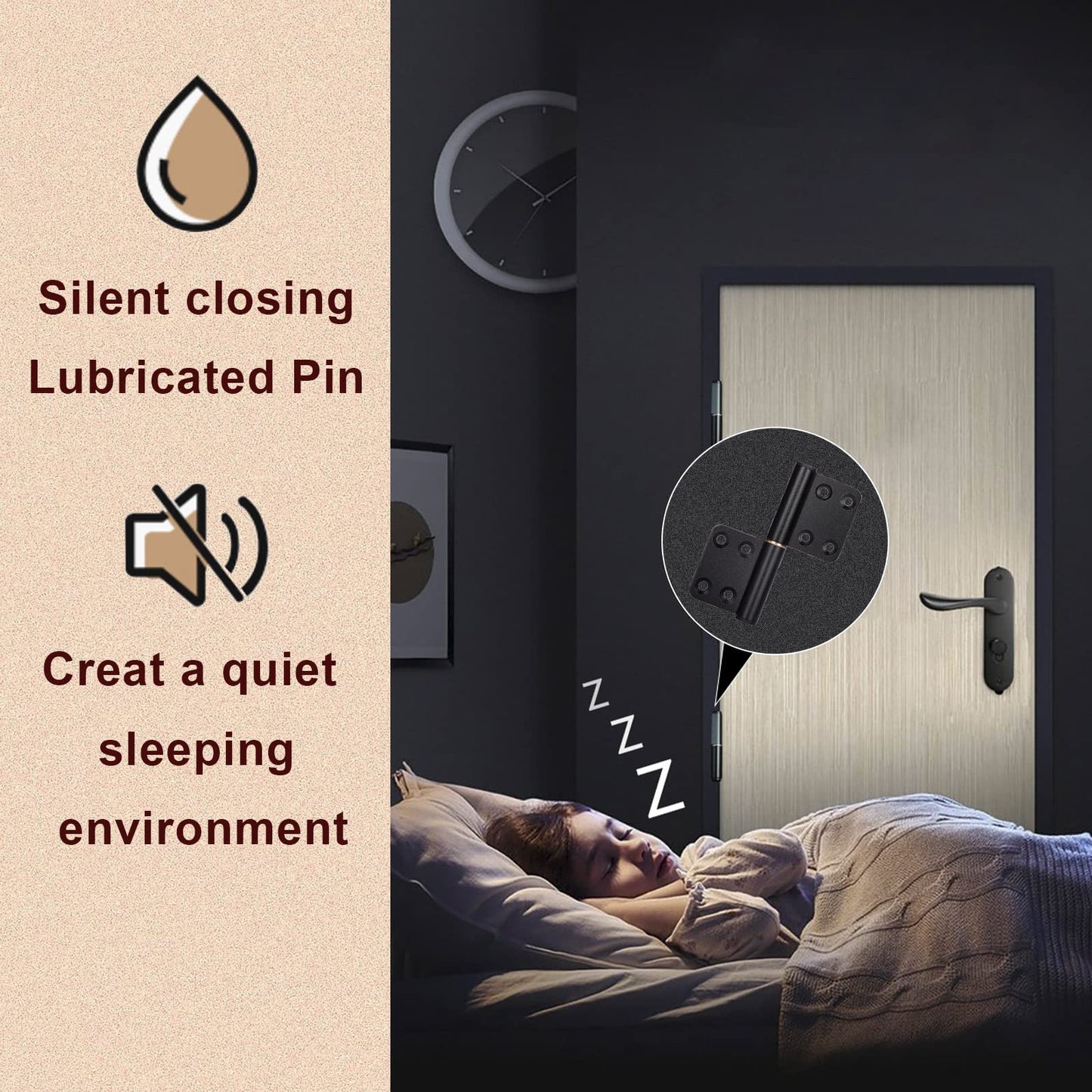 6 Pcs 4 Inch Lift Off Hinges Flag Hinges Black Door Hinge Small Lift-Off Hinge Removable Hinges