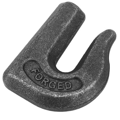 MUKCHAP Weld-on Grab Chain Hooks,4 Packs 3/8" Heavy Duty Tow Hook,G70 Forged Steel Tractor Hook Weldable Compatible for Tractor Bucket,Crane,Chain Hoist,Forklift,Maximum Break Strength 6600 lbs