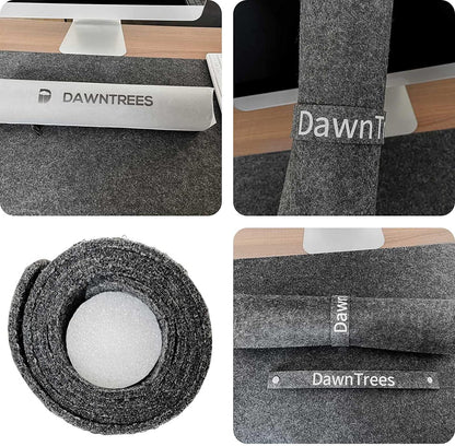 DawnTrees Felt Desk Mat (35.5" x15.8"), Desk Pad Protection, Keyboard Mat, Extra Large Mouse Pad, Suitable for PC,Computers, Laptops, Office and Home (Dark Gray)