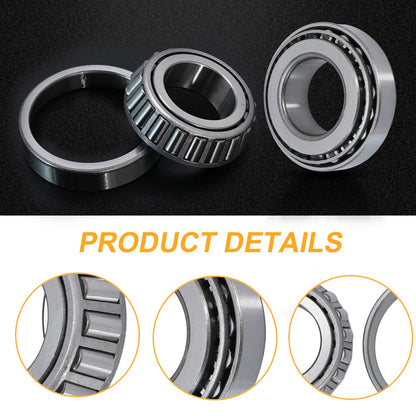 Anxingo 2 Set Trailer Wheel Hub Bearings Kit, L44643/L44610 Bearing Set Tapered Roller Bearings, Replace for 1.00'' ID, 1.98" OD, 0.58" Width with 12192TB Grease Seals