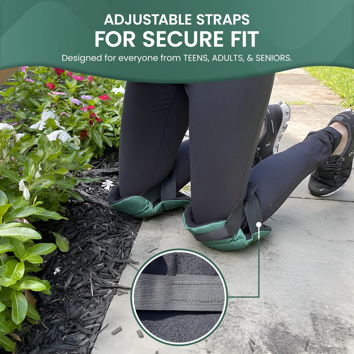 GARDEN GURU Cushioned Gardening Knee Pads with Adjustable Straps - Soft Inner Liner, Ultra Comfort Padding, Garden Kneelers for Yard Work, Cleaning, Household Chores, Roofing, and More