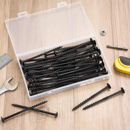 YCSJ 50 PCS(1.44lb), #14 x 4 Lag Screws, Structural Wood Screw 4 inch, Heavy Duty Construction Screw, Rust Resistant, Washer Head, Exterior Wood/Lag/Timber Screws, T30 Star Bit Included