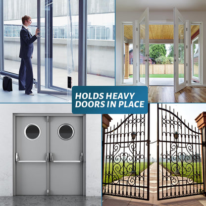 Actvty Heavy Duty Door Stopper, 2Pcs Wedge Door Stops, 3 Inch High Strongest Doorstop, Stainless Steel Spring Loaded Stopper Suits Any Heavy Doors
