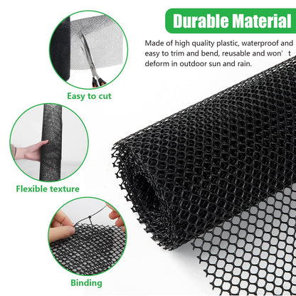20 Ft Mesh Tree Guard Trunk Protectors with 100 Pcs Fixed Straps,Tree Bark Protector Flexible Net Tree Guard, Plant Protectors for Poultry Dog Rabbit Barrier Fence Netting for Garden Yard