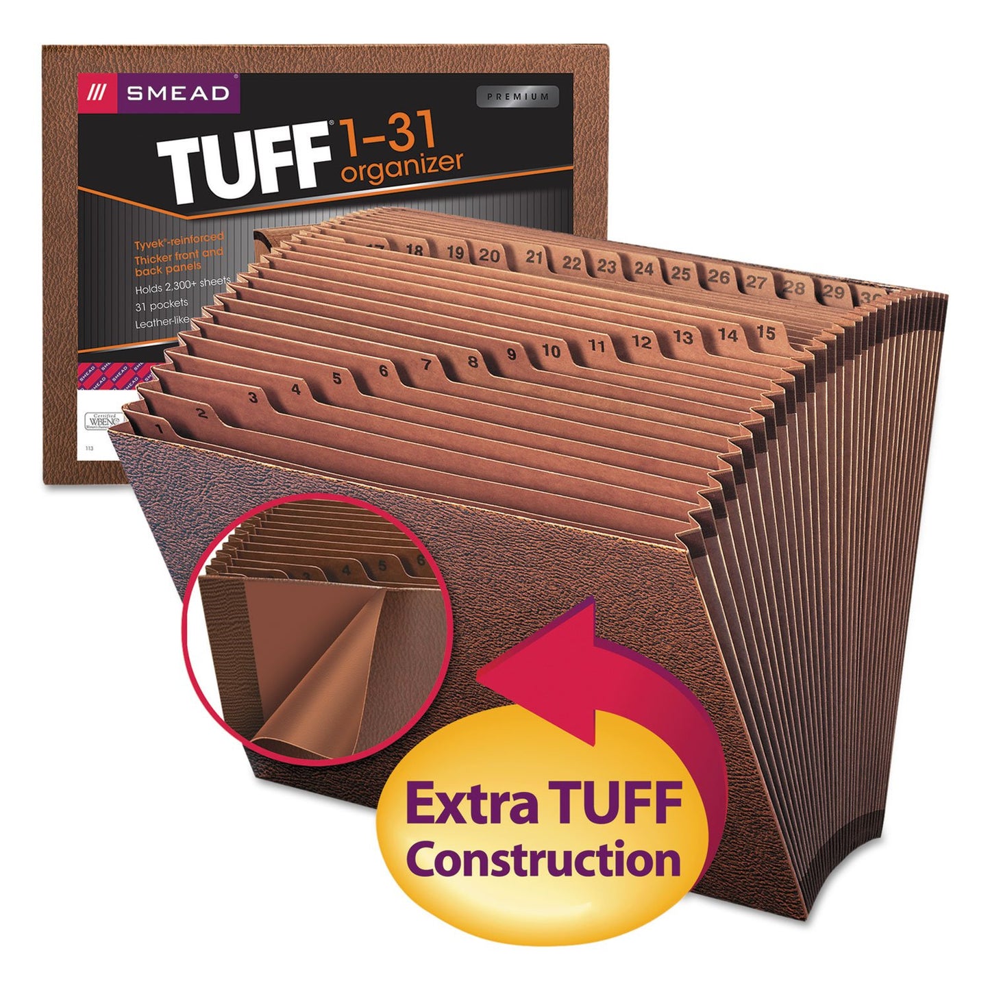 Smead Open Top Expanding File, 1-31 Index, 12 x 10-Inch, Stock (70467)