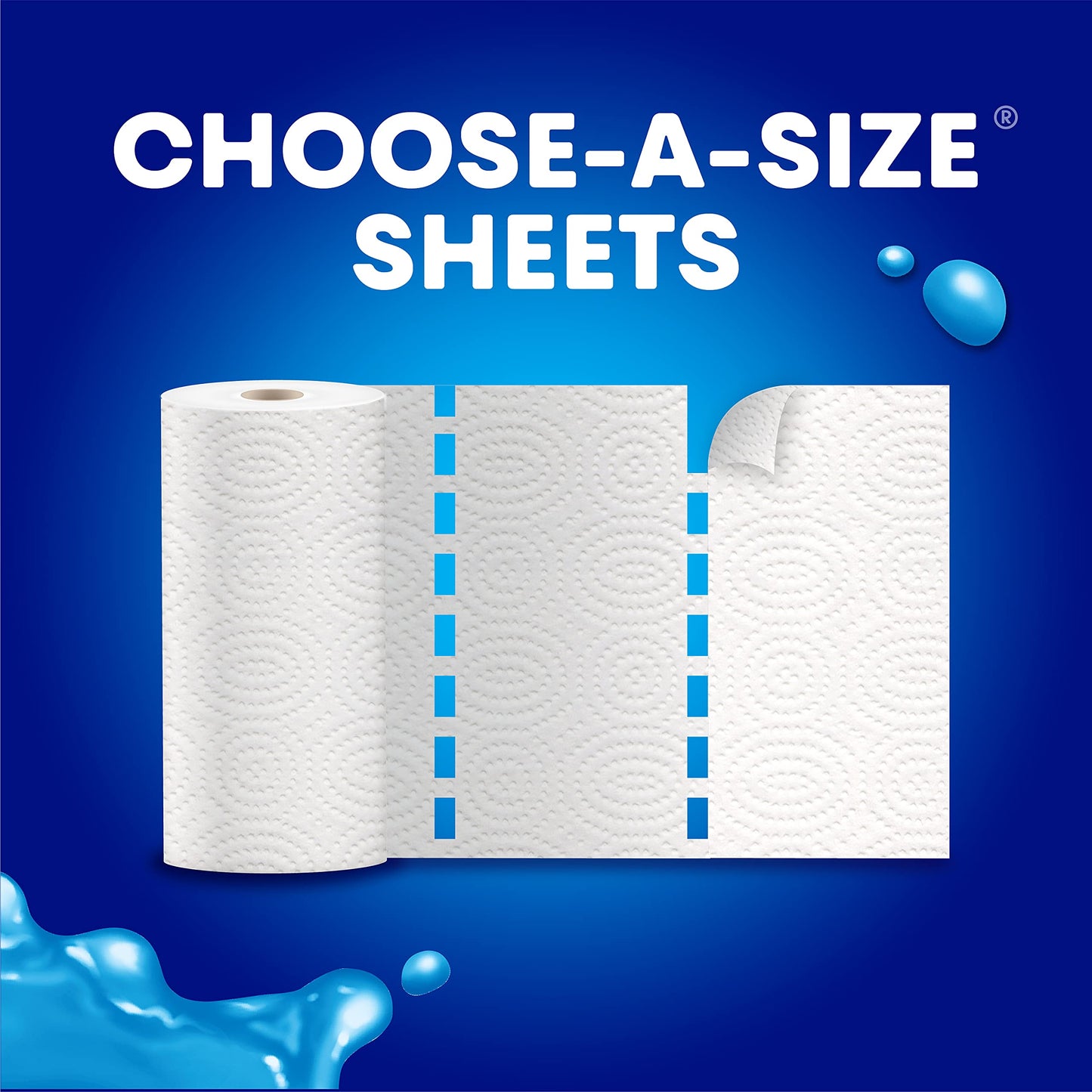 SpongeTowels UltraPRO Paper Towel, Ultra Strong & Absorbent, Choose-A-Size Sheets, 8 Double Rolls = 16 Regular Rolls