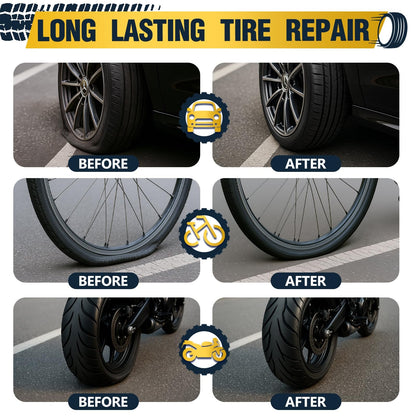 Vulcanizing Cement – 17.6 Oz Rubber Cement All Purpose for Tire Patch, Plug & Tube | Professional Tire Repair Glue with Brush for Motorcycle, Bike, Car | Clear, Fast Drying Tire Patch Glue Heavy Duty