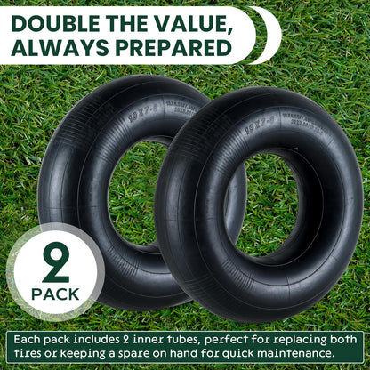 AMGSH 2 Pack 20x8.00-8 Inner Tubes, 20x8-8, 20x10.00-8, 20x10-8 18x6.50-8, 18x7.50-8, 8x8.50-8 18x9.50-8 Universal Fit Tire Tube with TR13 Straight Valve Stem inner tube for Mower, Tractor, Golf Cart