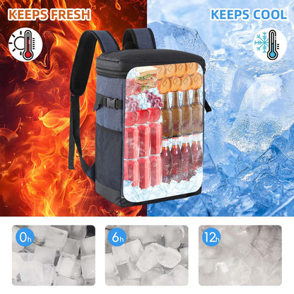 Bagtopia Camping Cooler Backpack Insulated Leakproof Backpack 30Cans, Travel Picnic Beach Lunch Cooler Bag for Men Women