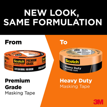 Scotch Heavy Duty Painter's Tape, 9 Rolls, 0.94 in x 60.1 yd, for Use On Vinyl, Carpet, Metal, & Plastic, Indoor & Outdoor Masking Tape, Bonds Aggressively, 3-Day Clean Removal (2020+-24AP9)
