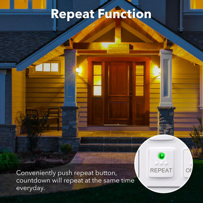 BN-LINK Countdown Digital Wall Timer Switch for Exhaust Fan with Push Button 5-10-20-30-45-60mins, Bathroom Fan Light Switch Timer Indoor, Neutral Required, Wall Plate Included, White
