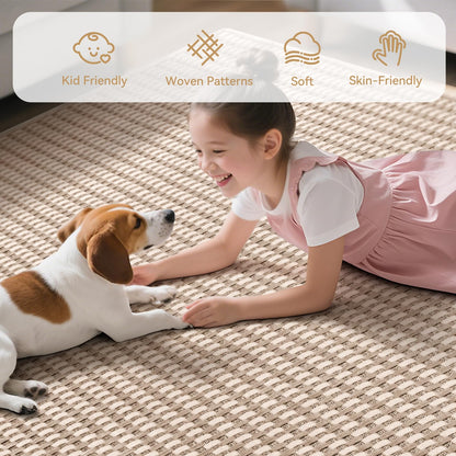 YDKGL 2x3 ft Indoor Door Mat Entryway Rug Non Slip Woven Washable Area Rugs Kitchen Mats for Floor, Front Entry Rug Entrance Doormat for Hall Porch Bathroom Kitchen Bedroom, Easy Clean, Brown 24"x36"