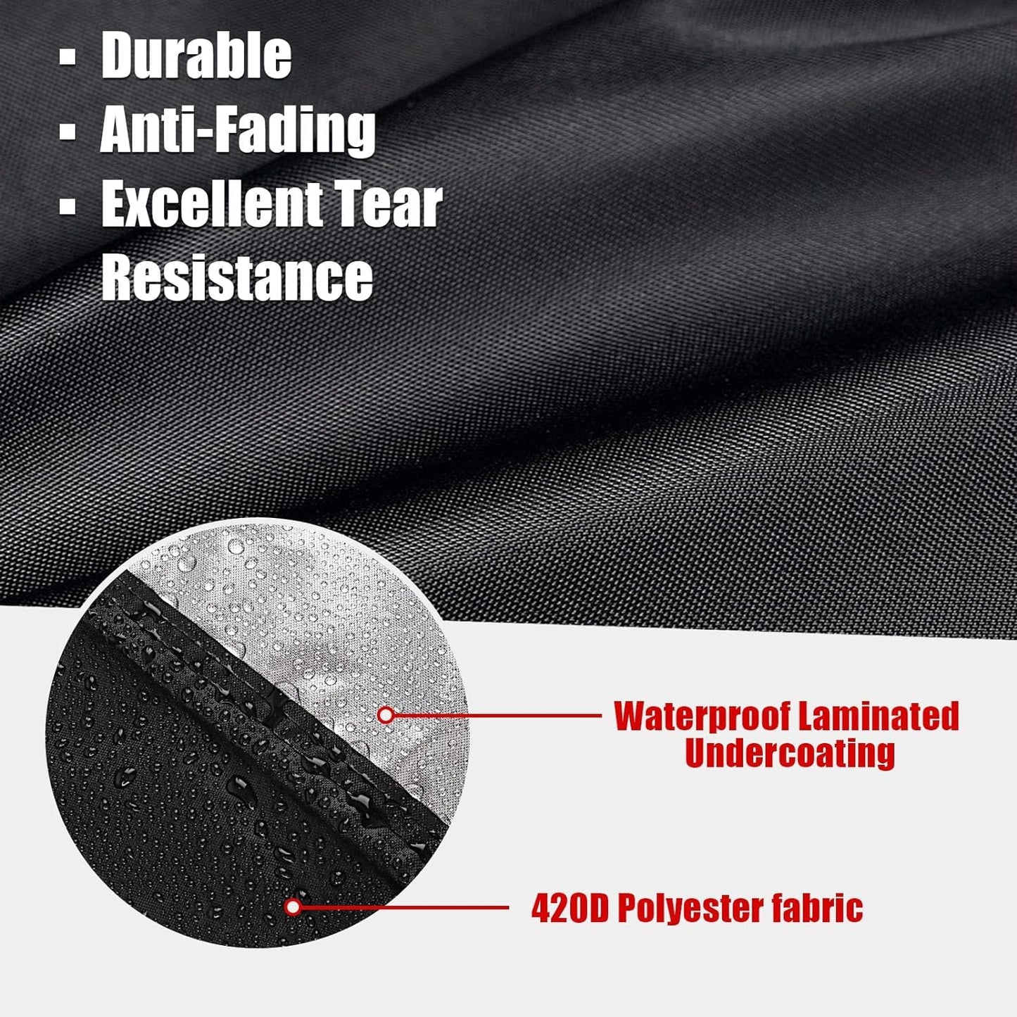 Aidetech Fire Pit Cover Square, 28 inch Waterproof Fire Pit Table Cover, Patio Gas Fireplace Covers - 28”L x 28”W x 25”H