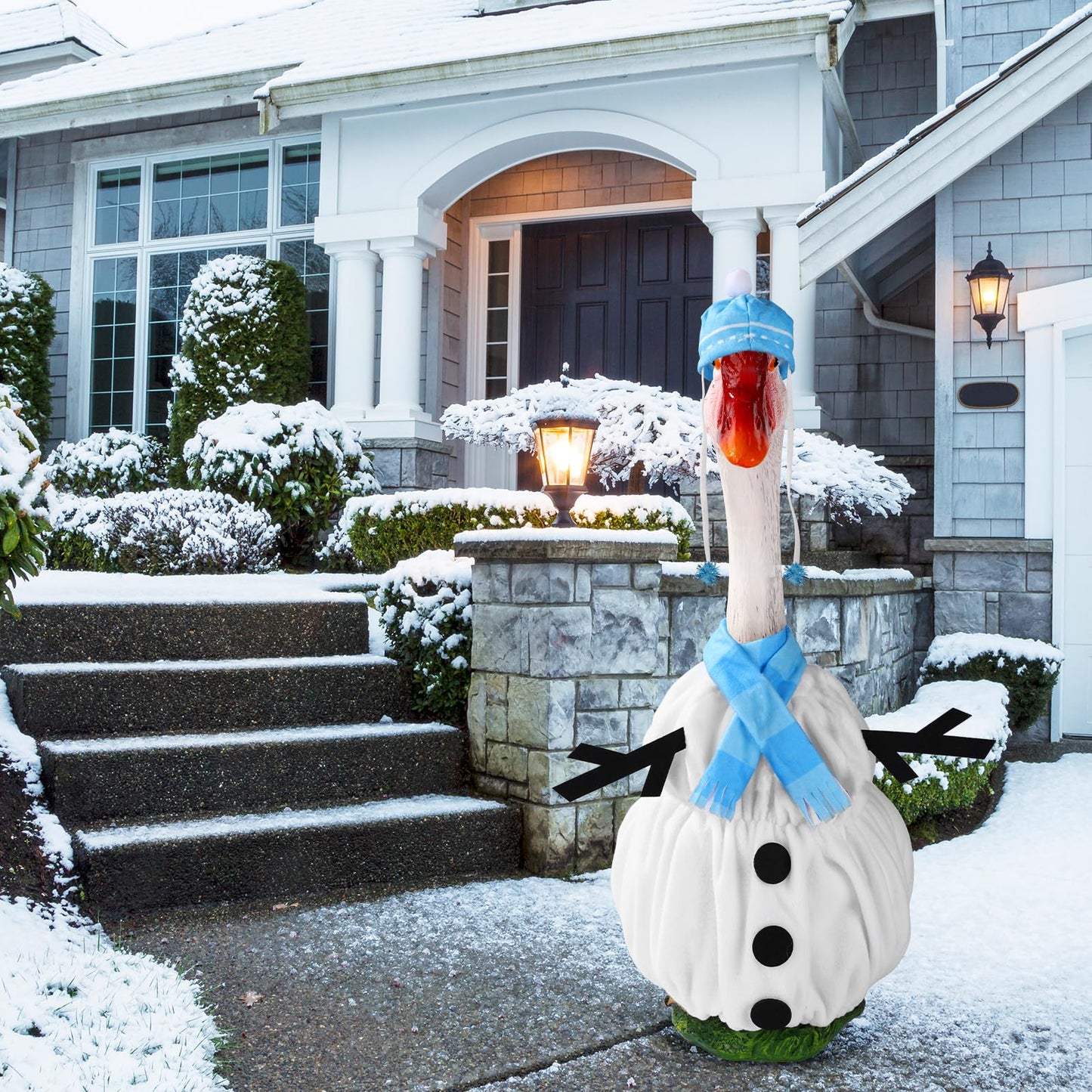 Cute Christmas Goose Costume - Winter Goose Outfit for Outdoor Statue Decoration
