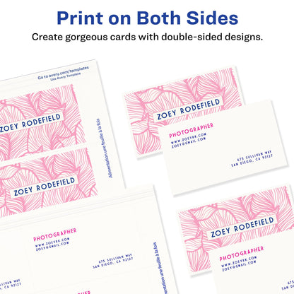 Two-Side Printable Premium Clean Edge Business Cards