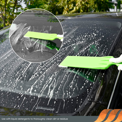 EHDIS Window Tint Bulldozer Squeegee Scrubber Paddle Squeegee, Long Handle Flat Glass Bulldozer Tint Tool for Car Front Windows Rear Glass Cleaning, Auto Window Tinting Car Glass Film Installation