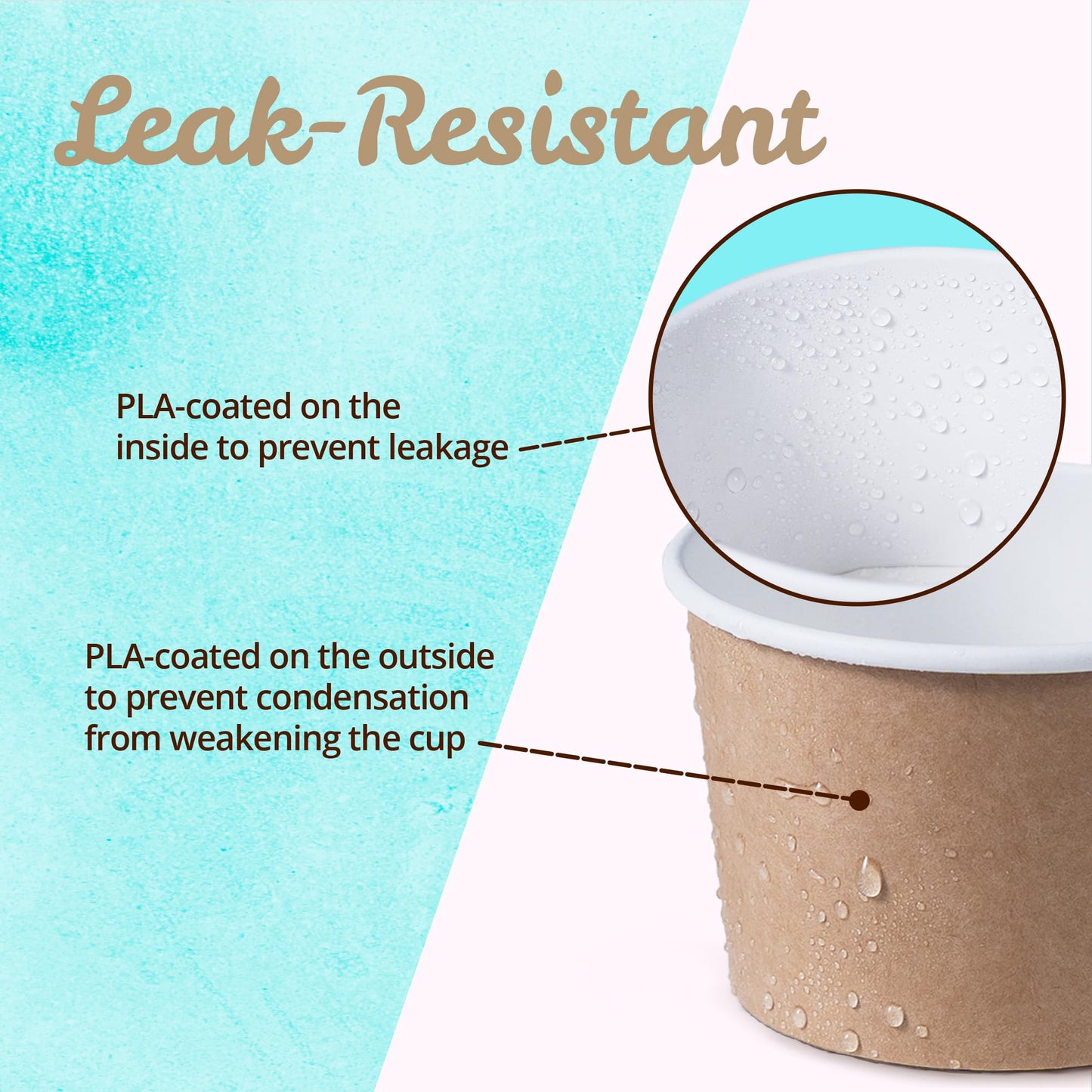 MATICAN 100-Count Paper Ice Cream Cups - 9-Oz Disposable Dessert Bowls for Hot & Cold Foods