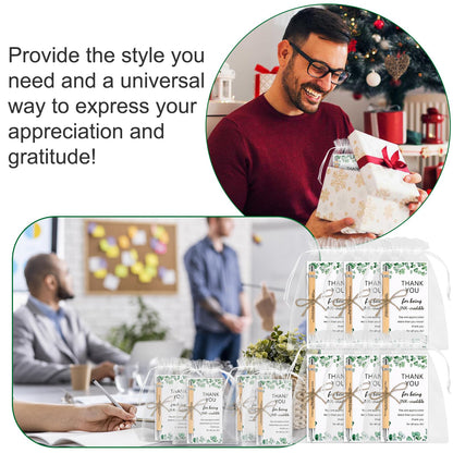 30 Pcs Thank you Inspirational Pens Bulk Gifts, Employee Appreciation Gift Motivational Quote Ballpoint Pens with Organza Bags and Thank You Cards for Teacher Student Coworkers Staff Gifts (8-30Pcs)