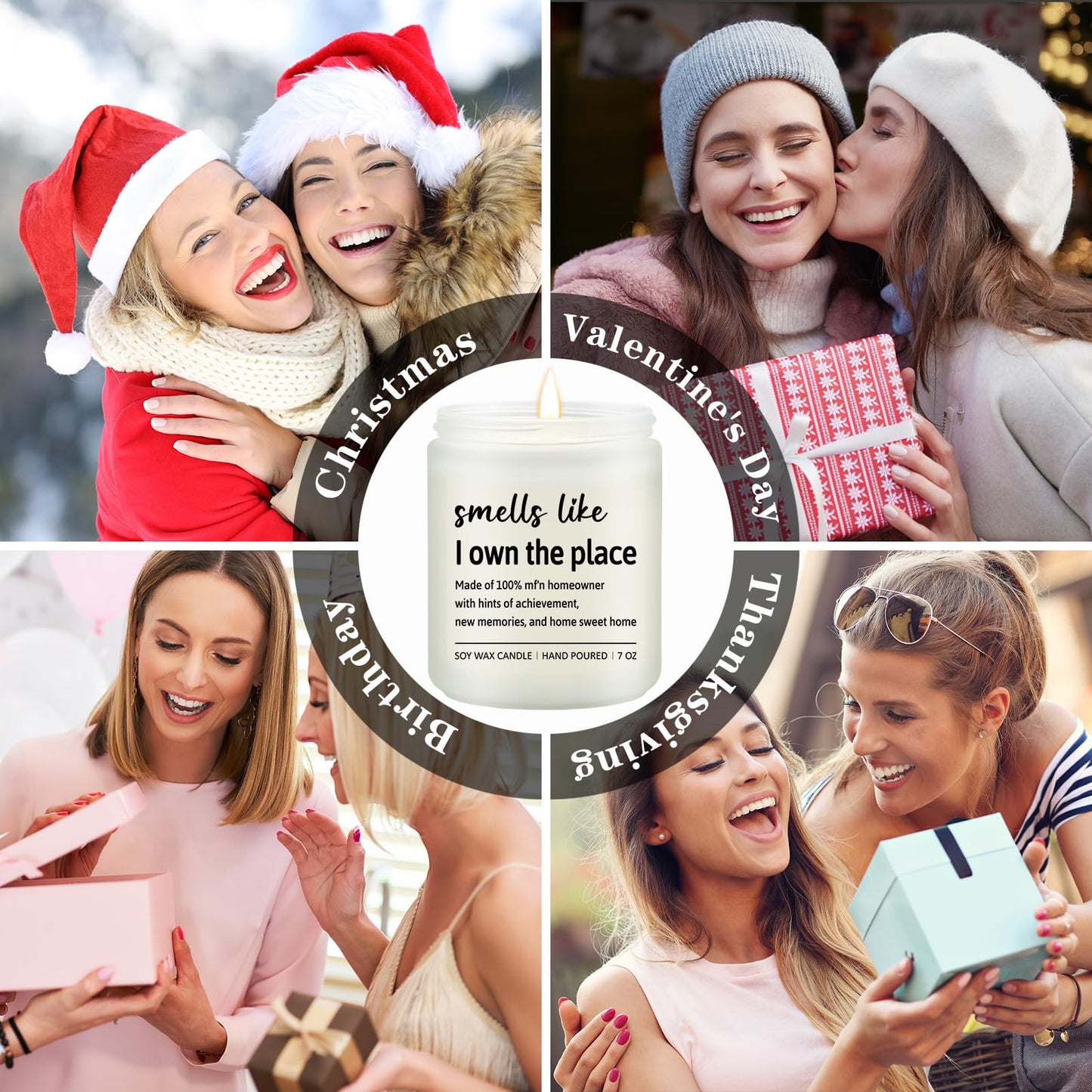 Volufia House Warming Gifts New Home - Closing Gifts for Home Buyers, Housewarming Decoration Ideas for Friend, New Homeowner, Women, Mom - Lavender Scented Candle