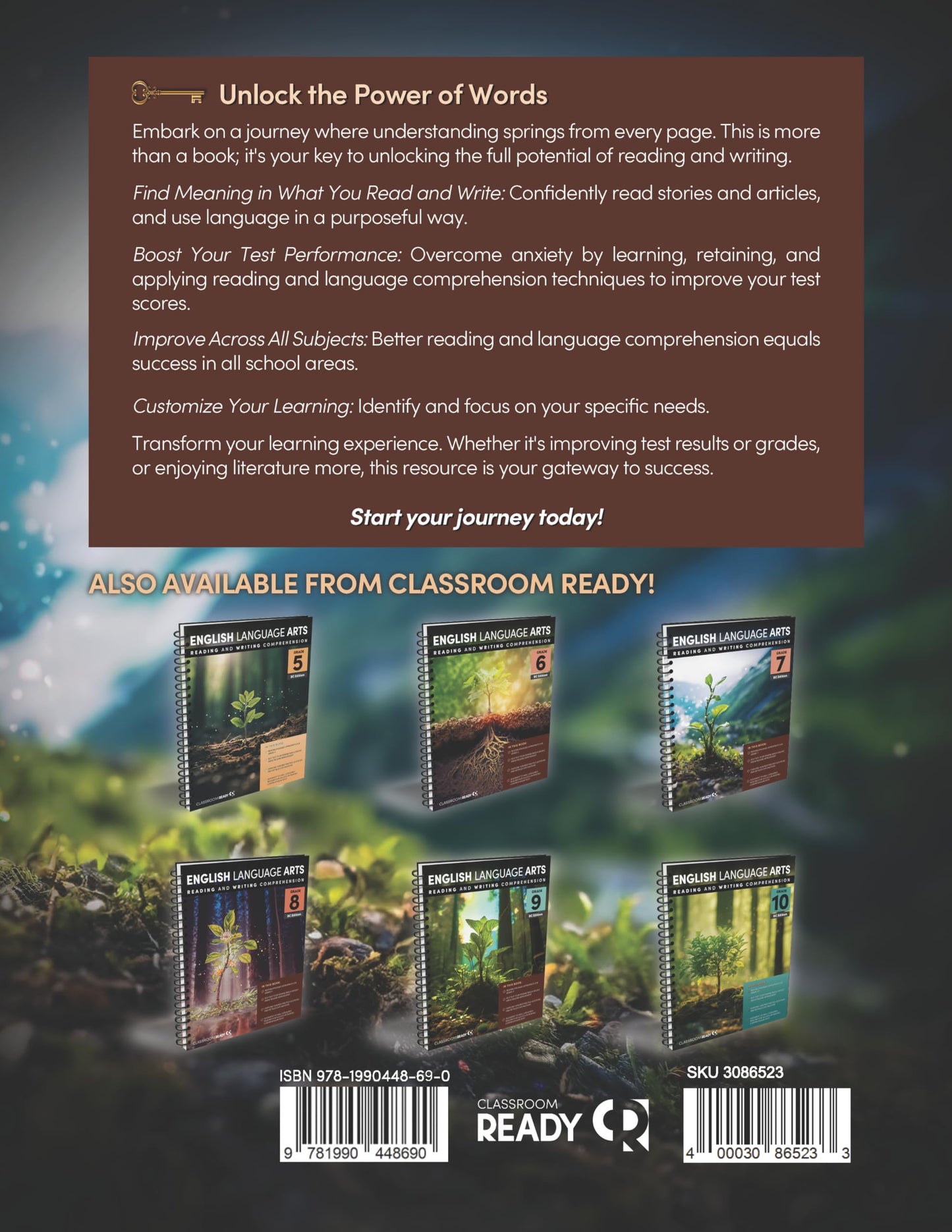 Classroom Ready BC English Language Arts Reading & Writing Comprehension BC Grade 10 Workbook & Study Guide