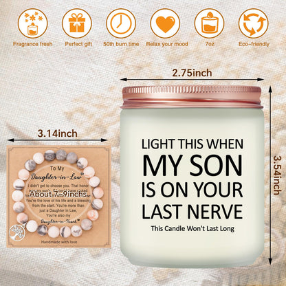 Volufia Gifts for Daughter in Law - Christmas Mothers Day Birthday Gifts for Daughter in Law from Mother in Laws - Lavender Scented Candle