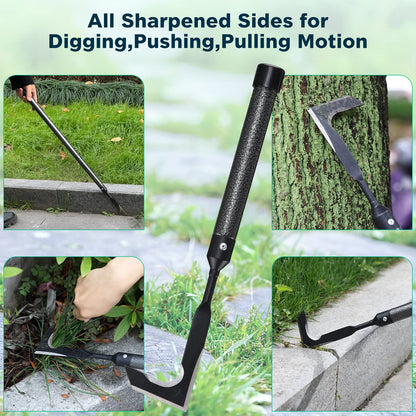 Crack Weeder, 44 Inch Long Manual Crevice Weeding Tool Weed Puller for Sidewalk Paver Deck Boards Weed Removal, Heavy Duty Gardening Tool