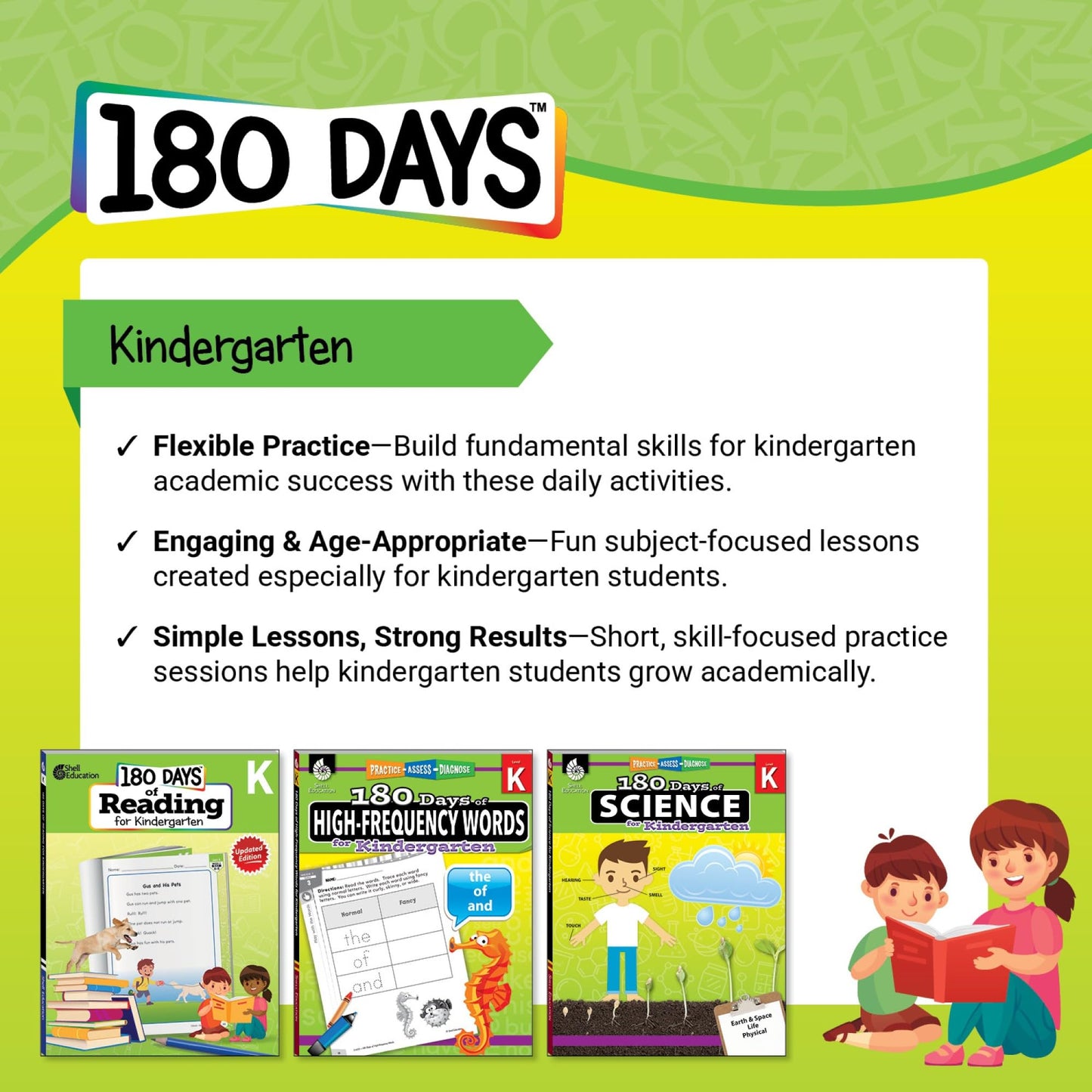 180 Days™: Math for Kindergarten: Practice, Assess, Diagnose