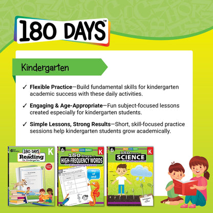 180 Days™: Math for Kindergarten: Practice, Assess, Diagnose
