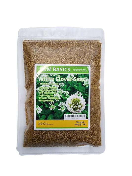 1 Pound Dutch Lawn White Clover Seed - White Clover Seeds for Lawn Canada (450 g)