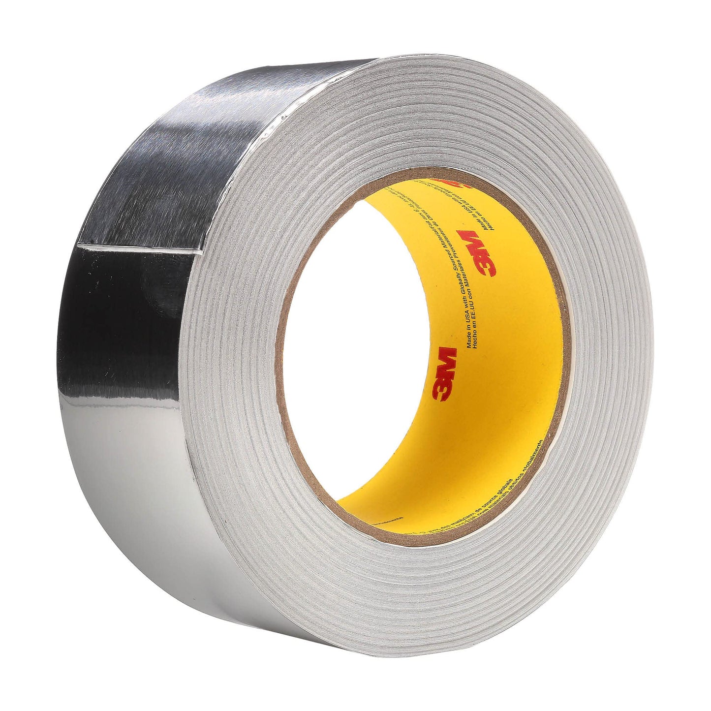 3M Linered Aluminum Foil Tape 3380 Silver, 48 mm x 45 m (Pack of 1)
