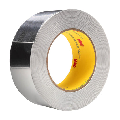 3M Linered Aluminum Foil Tape 3380 Silver, 48 mm x 45 m (Pack of 1)