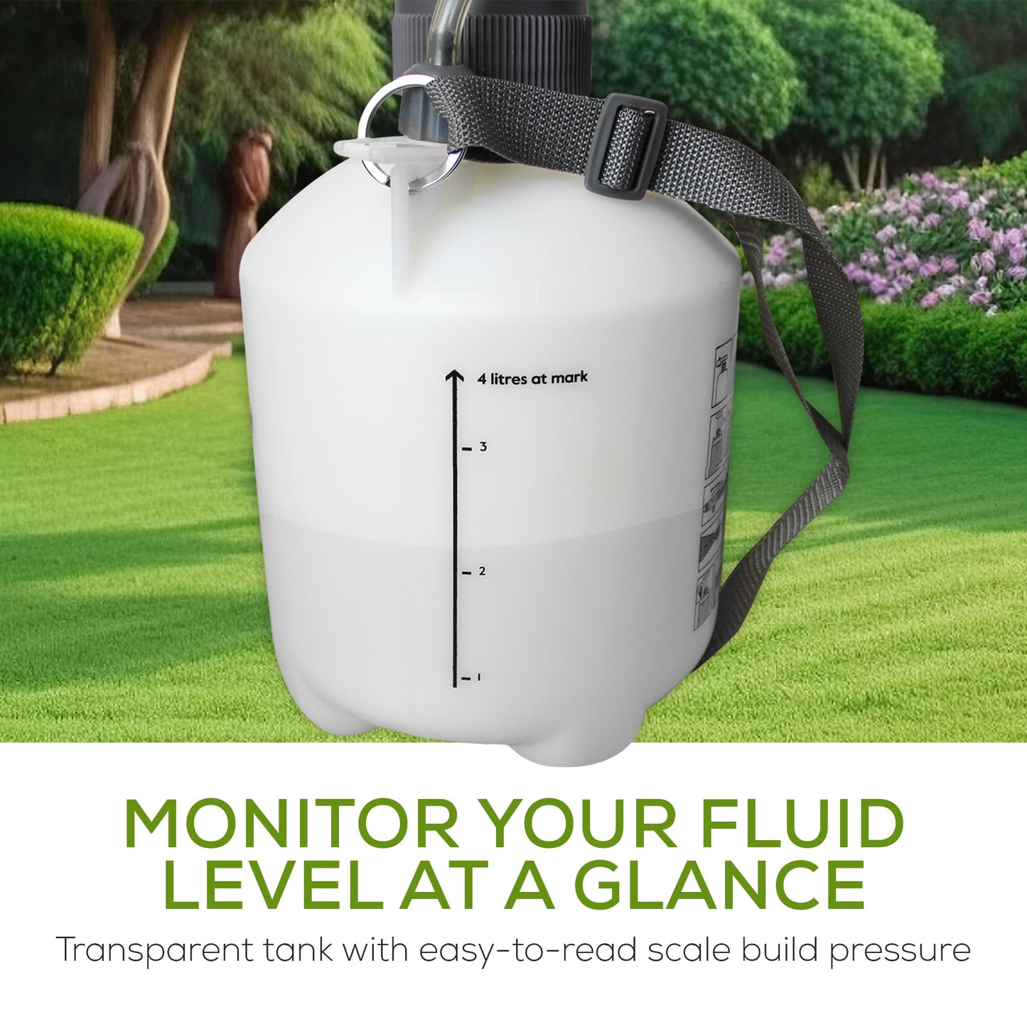 DH Line White 1-Gallon Spray Bottle for Plants - Adjustable Nozzle Pump Sprayer with Multiple Spray Patterns, Plant Spray Bottle Featuring Safety Valve to Prevent Overpressure