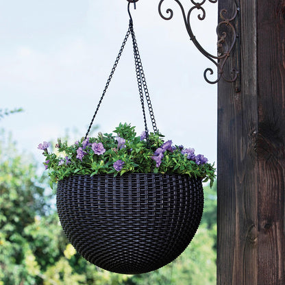 QTLCOHD 8 Pack 23 Inch Black Chain for Hanging Flower Plant Pot, Metal Planter Hangers with Hooks Clips for Bird Feeder, Lanterns and Indoor Outdoor Plant Garden Decorations