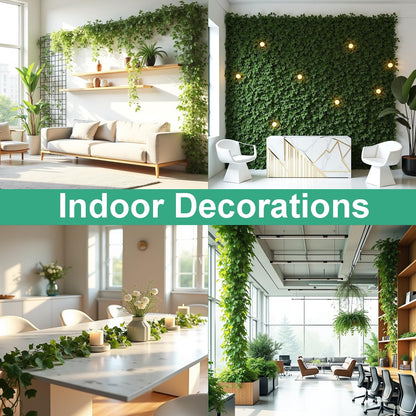 DazSpirit 36Pcs Fake Vines, 252Ft Artificial Ivy Fake Vine Leaves, Artificial Ivy Plant Garland, Greenery Garland Ivy Fake Vine Leaves, Plants Vine for Wedding, Home, bedroom, Garden, Party Decoration