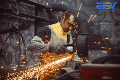 BSV Welding Neck Protection- Cut, Scratch & Heat Resistant Neck Gaiter, Neck Guard for Men & Women (Yellow) - Large - Pack of 1