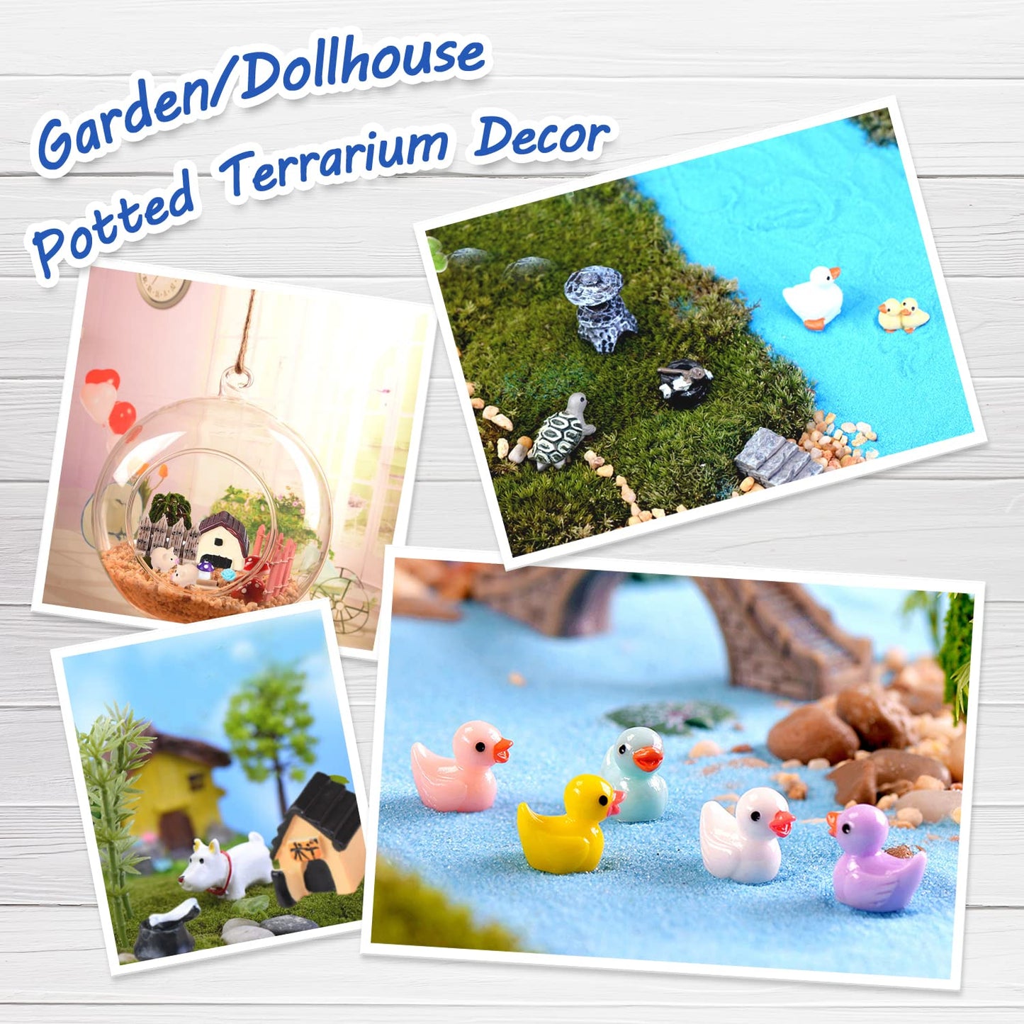 CHAKANLX 123 Pcs Fairy Garden Accessories, Fairy Garden Accessories Outdoor, Miniature Figurines, Garden Decorations, Fairy Garden Kit Miniatures for Terrarium Supplies DIY Craft Garden Decor