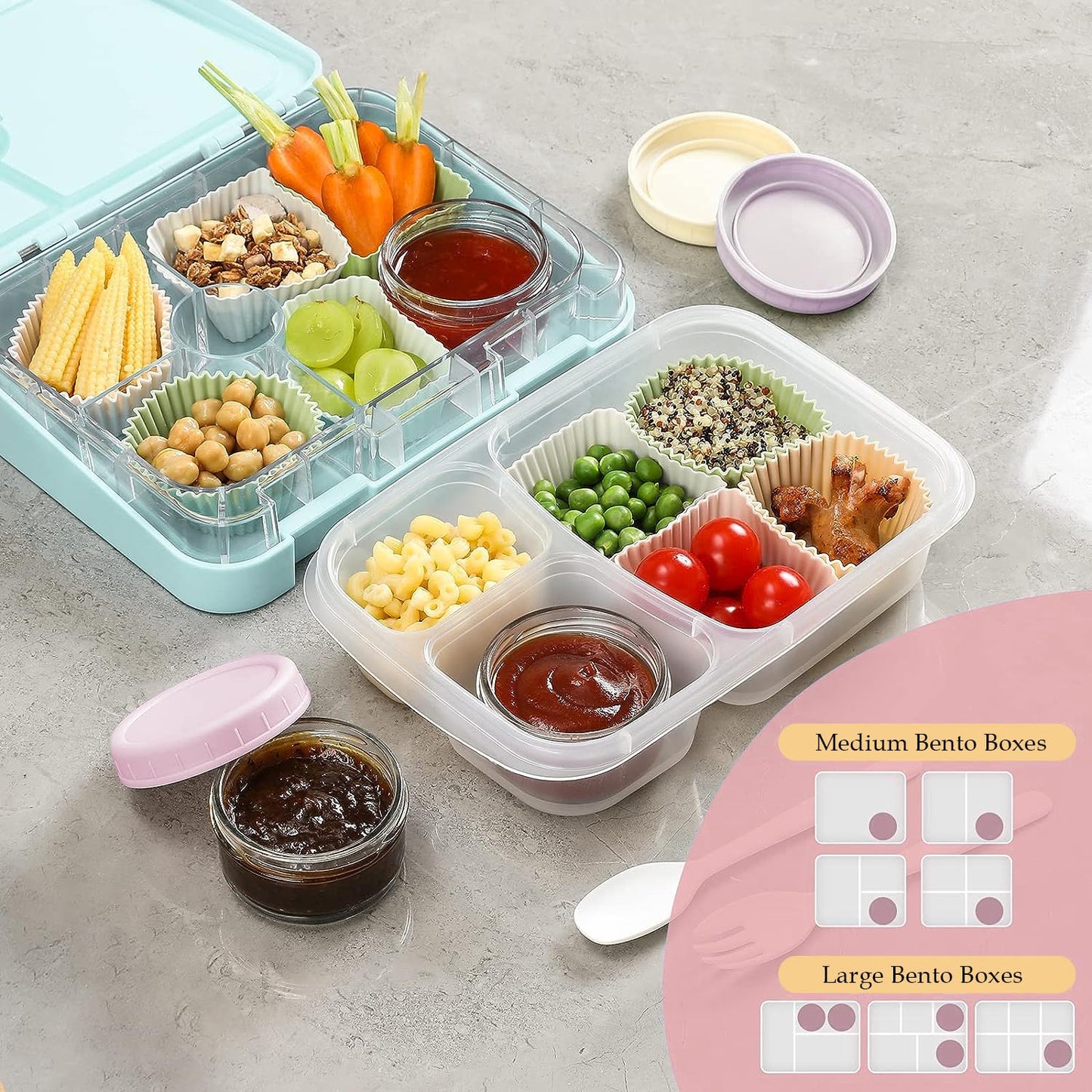 [6 Pack] Glass Salad Dressing Container to Go Glass Small Dipping Sauce Cups Glass Condiment with Lids Leakproof Reusable for Lunch Box Work Trip 2.7 Oz