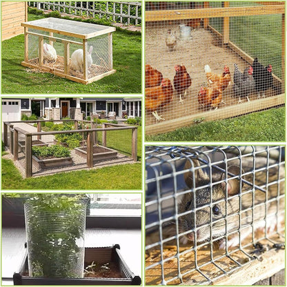 Yharnamite Galvanized Wire Mesh, 40cm x 6m, Garden Fence, Chicken Wire, Poultry Netting, DIY Projects, Silver, Stainless Steel