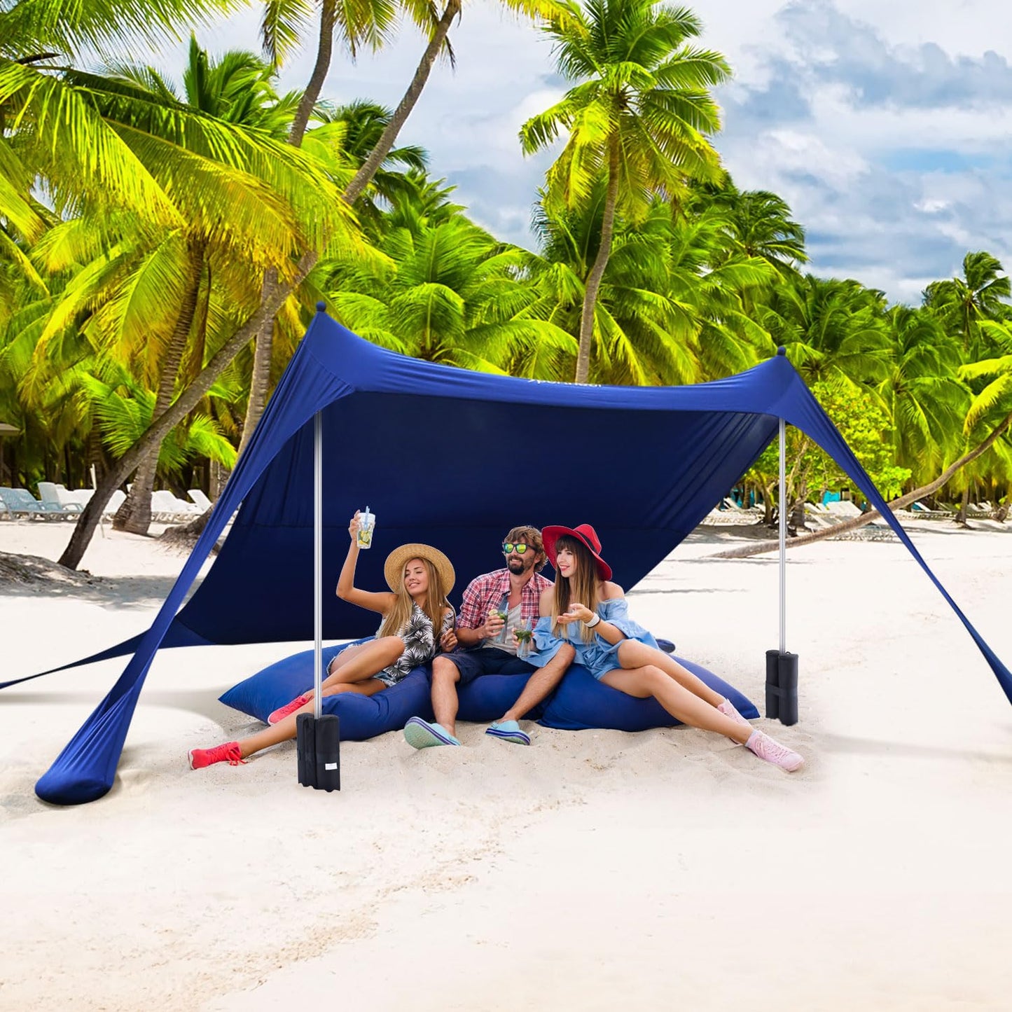 Canopy Weight, Ohuhu 4 Pack Tent Weights 112LBS Sand Bags Canopy Weights Bag for Instant Pop Up Outdoor Sun Shelter Canopy Beach Tent Legs Only Sandbang Without Sand
