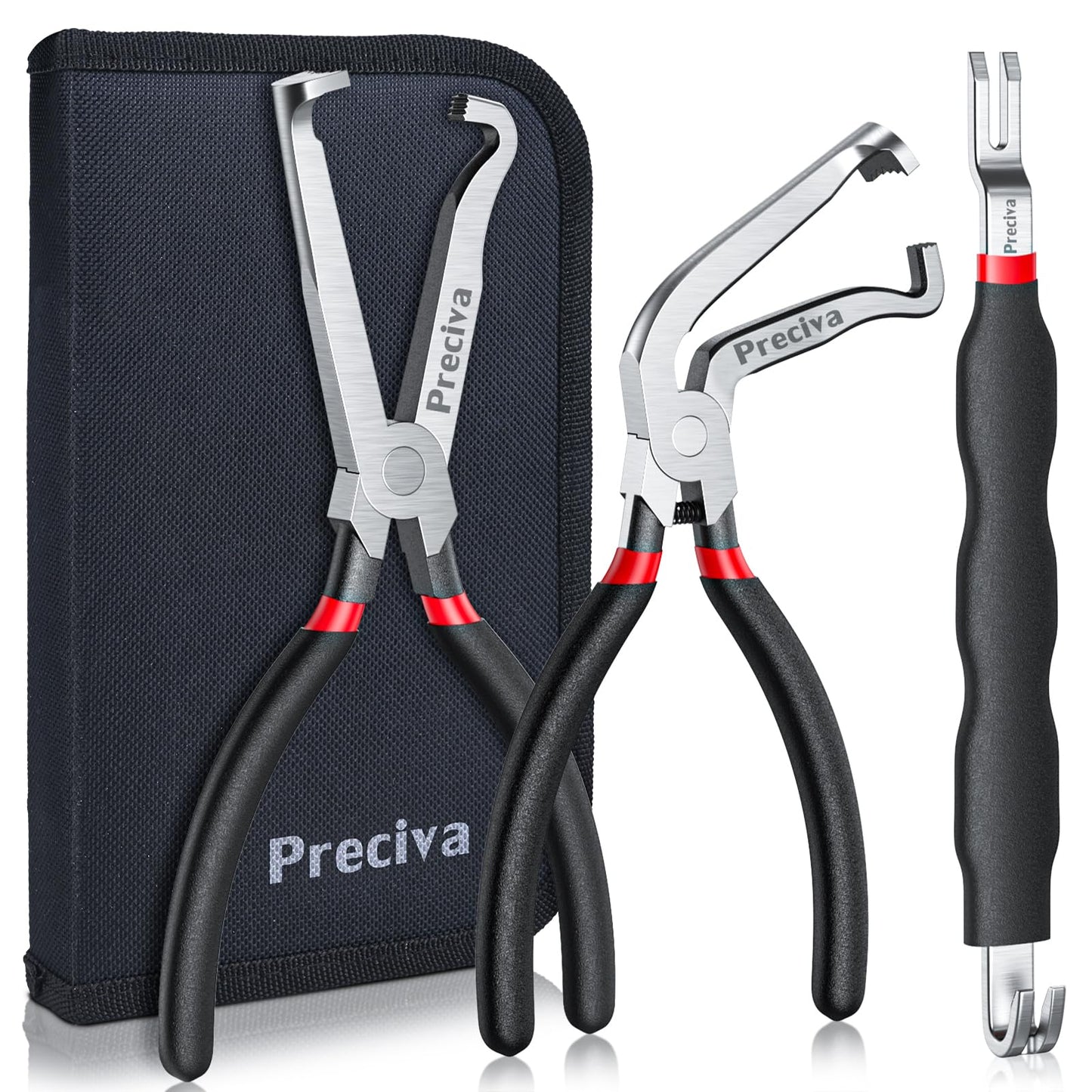 Preciva 3 PCS Electrical Disconnect Pliers, Automotive Electrical Connector Pliers, Electric Plug Plier Connector Separator for Cars, Automotive Wire Locking Push Tab