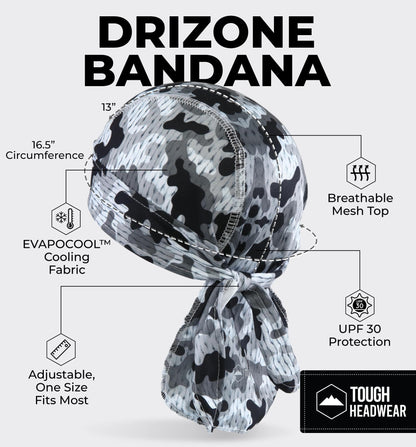 Tough Headwear Skull Caps - Head Wraps for Men - Summer Mens Dreads Do Rag - Cooling Helmet Liners - Hard Hat Liner, Du Rag - Workout, Cycling, Motorcycle Pirate Bandana