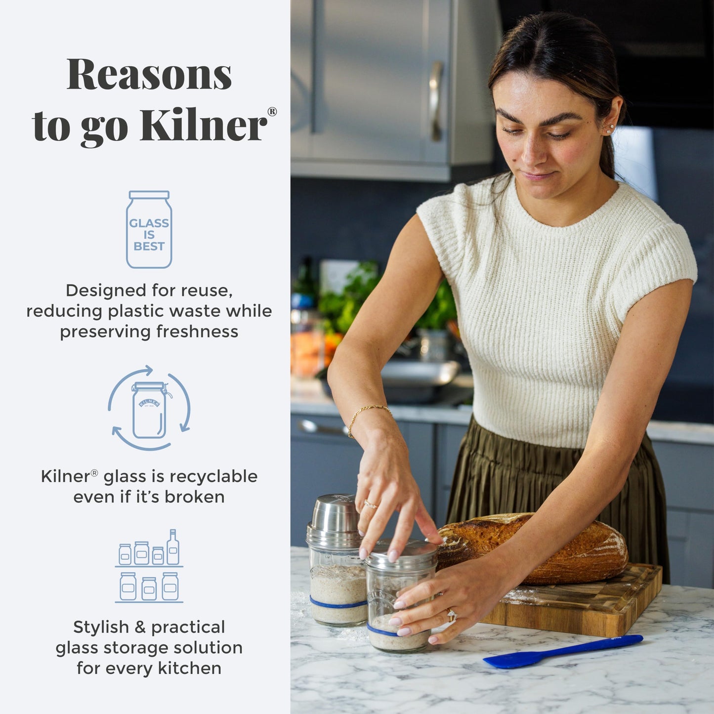 Kilner Sourdough Starter Set, Medium