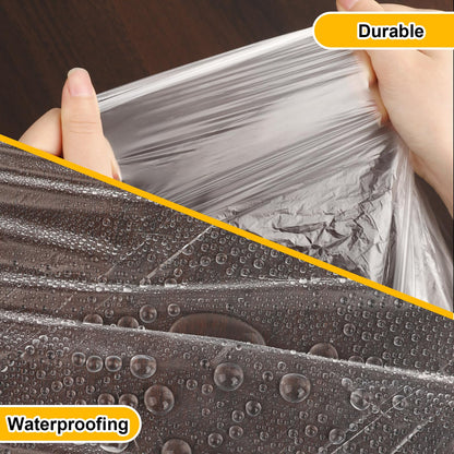 12 Pack Plastic Drop Cloth, 9x12 Ft Plastic Sheeting for Painting, Dust-Proof Tear-Resistant Painters Plastics Tarp Cloth for Furniture Floor Sofa Protector Cover Durable & Thick