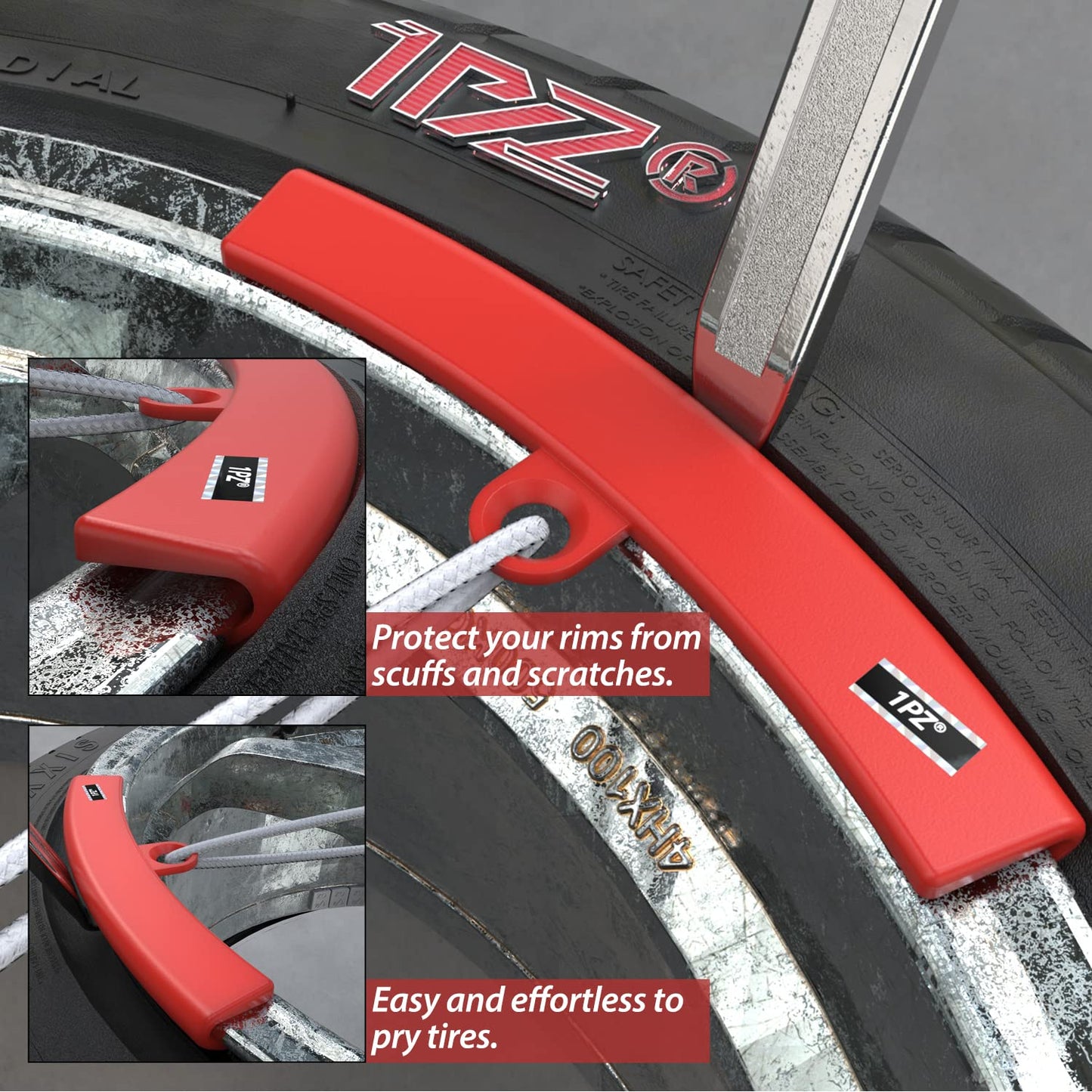 1PZ GTL-S5L 3 Pcs Tyre Lever Steel Tire Changer Lever Spoon Tool Set with 2 Piece Rim Protector Replacement for Motorcycle Bike Electric Car Dirt Bike Xiaomi